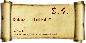 Dobozi Ildikó névjegykártya