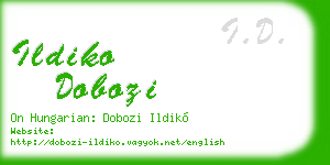 ildiko dobozi business card