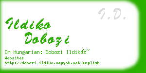 ildiko dobozi business card